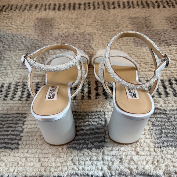 Badgley Mischa Delilah Heels Soft White Size 8.5 - Picture 7 of 11